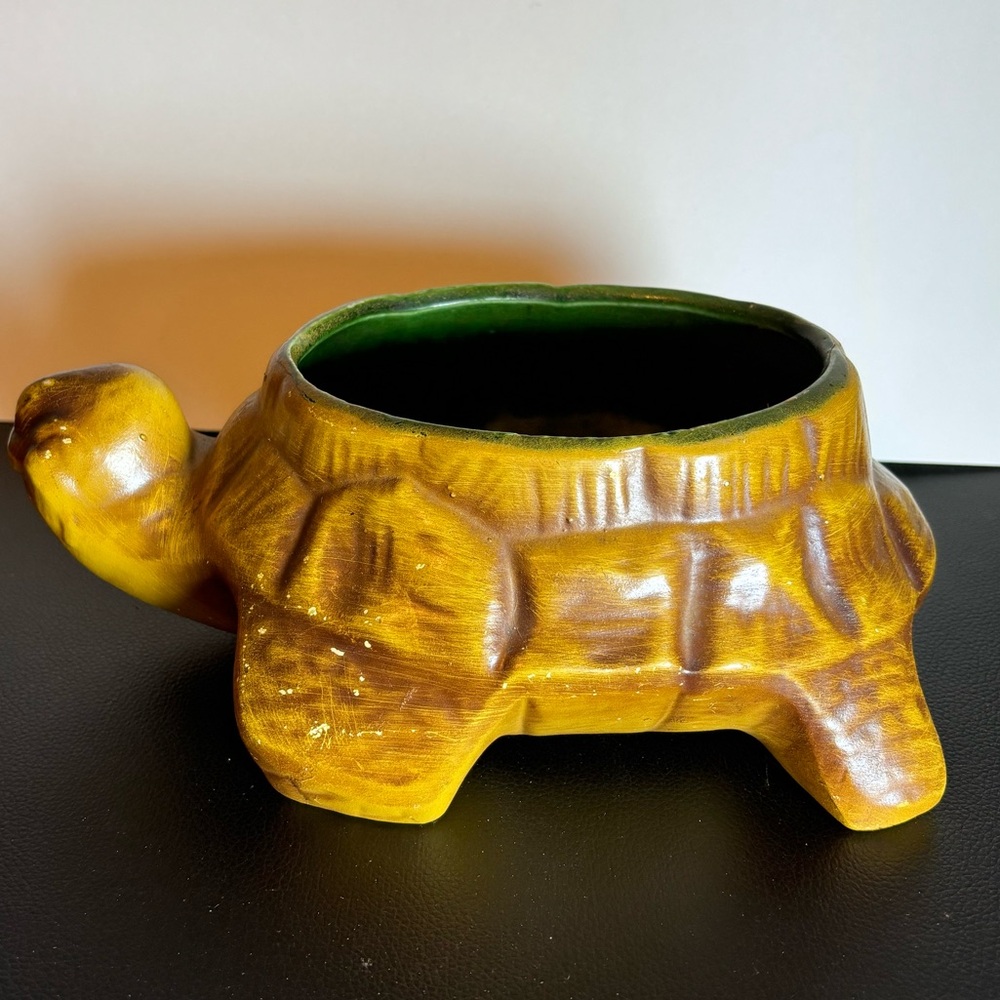 Vintage Turtle Planter Retro 1970’s McCoy USA